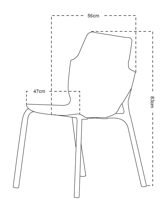 Dimo Shila Polypropylene Grey Chair