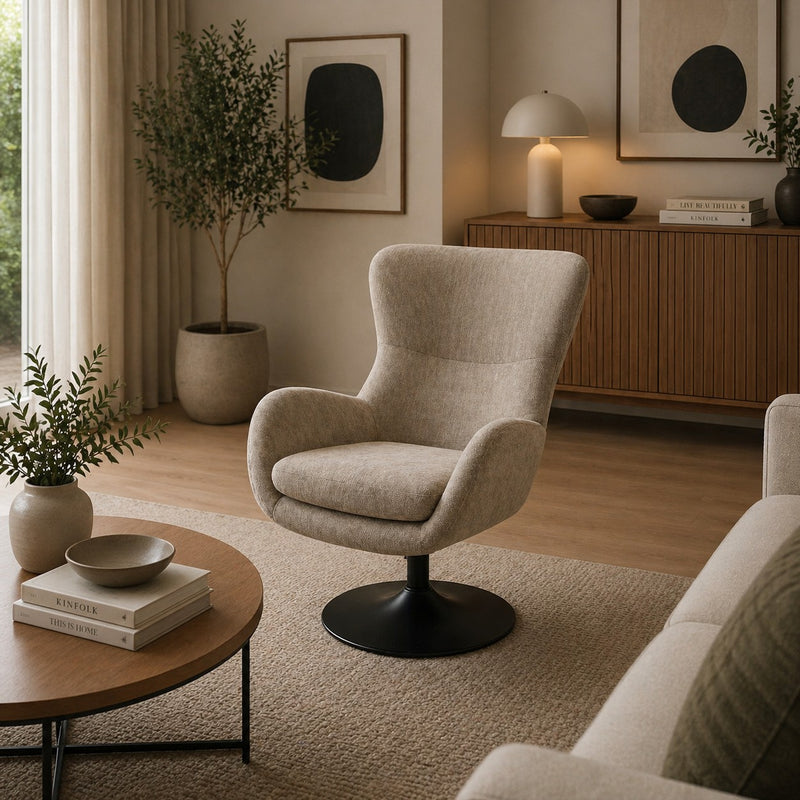 Dimo Armchair Melania Sand Fabric
