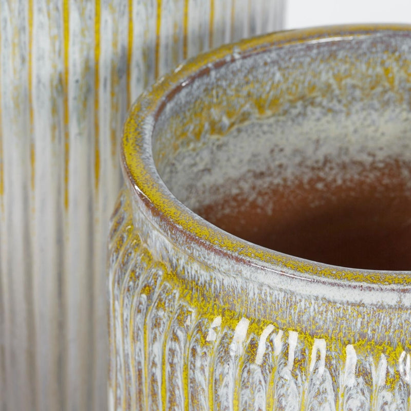 EDG Enzo De Gasperi Set 3 Pcs Round Glaze Vase H 70 Cm H 55 Cm H 40 Cm Waterproof Multicolor