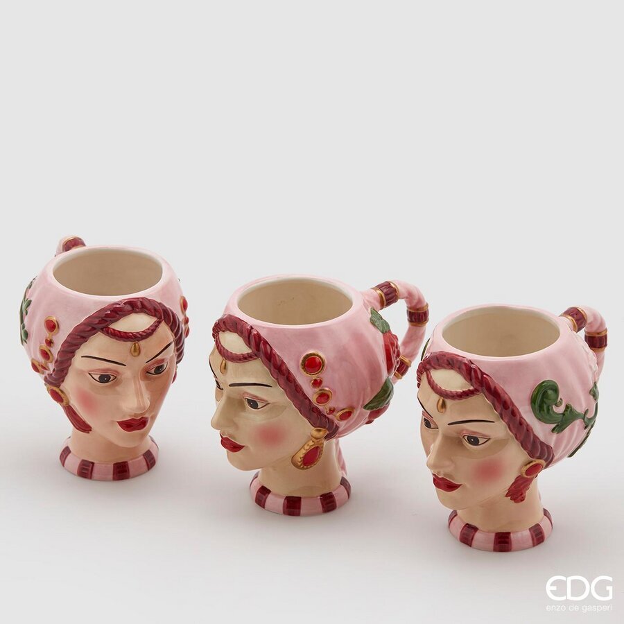 EDG Enzo De Gasperi Sicily Cup 3 Pieces H12 Pink Food Use