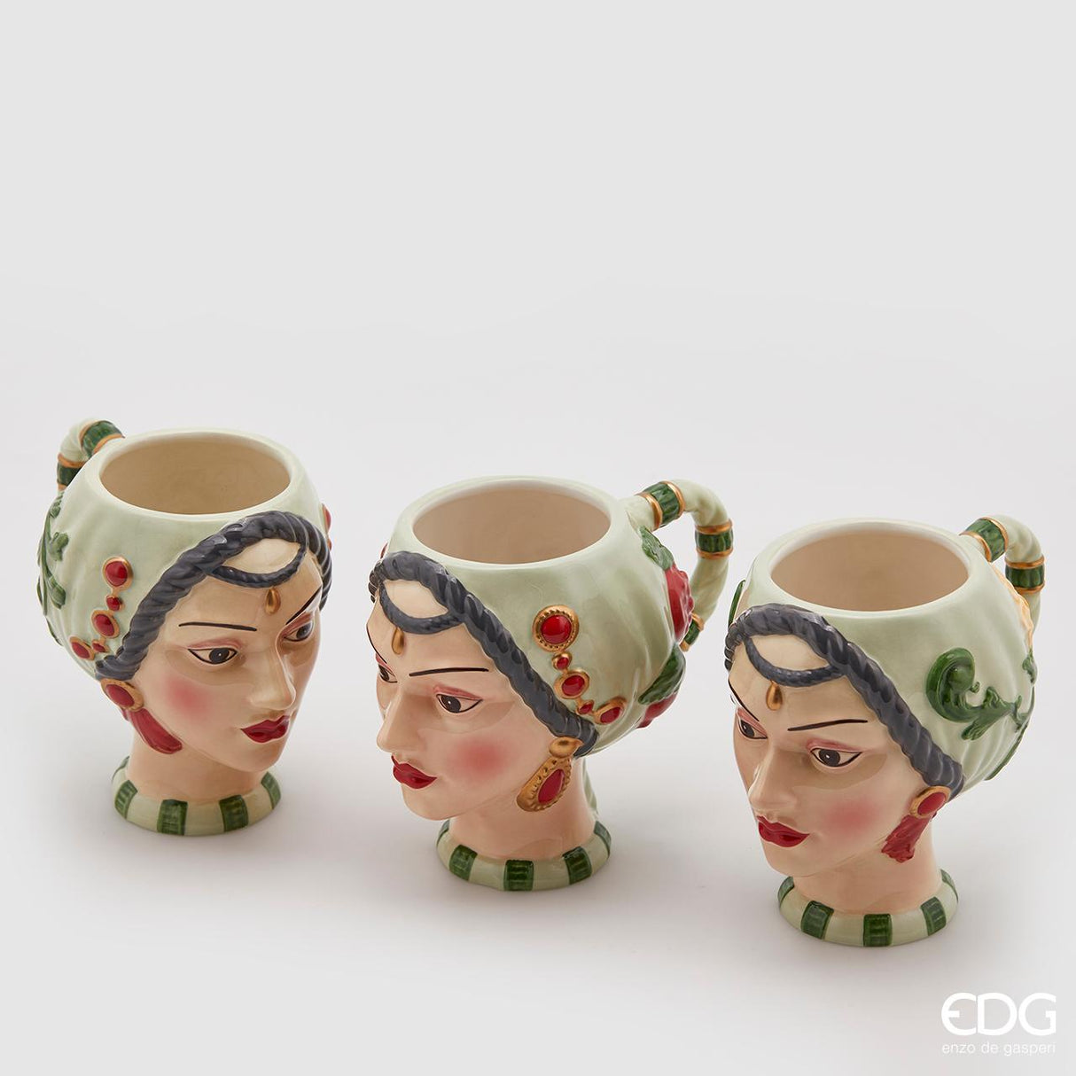 EDG Enzo De Gasperi Sicily Cup 3 Pieces H12 Green Food Use