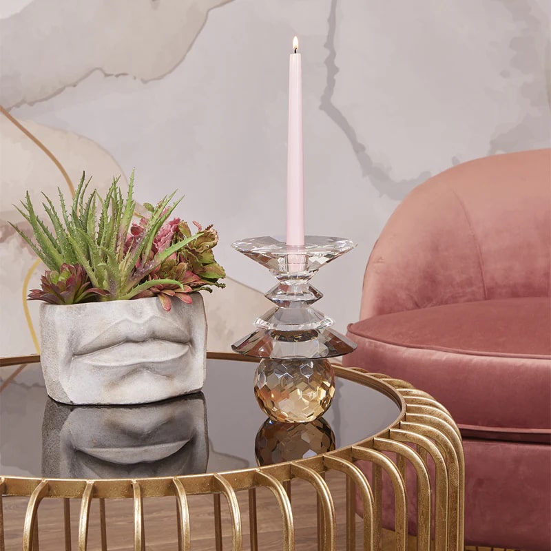 EDG Enzo De Gasperi Cement Vase Lips H 13.5 Cm L 21 Cm L 12.5 Cm Grey