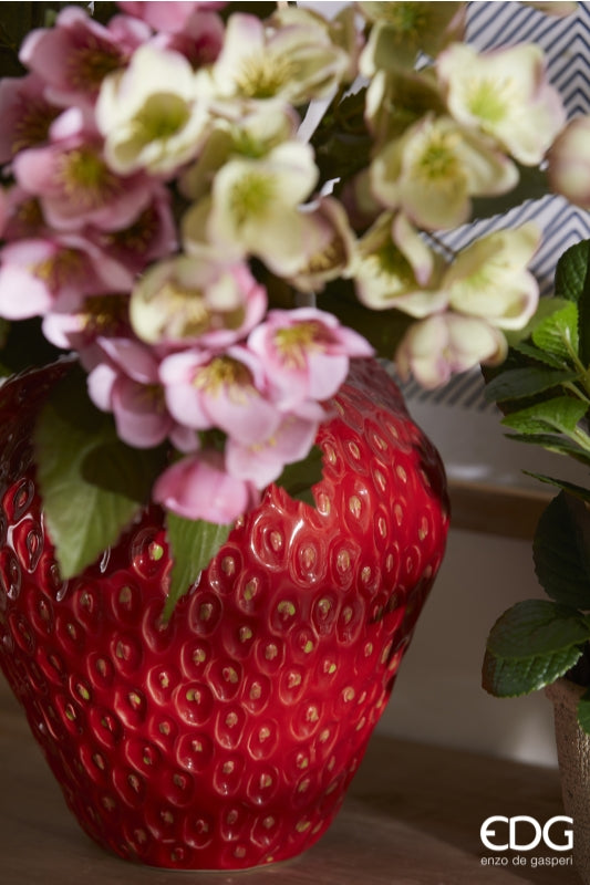 EDG Enzo De Gasperi Strawberry Chakra Vase H 21 Cm D 20 Cm Coral