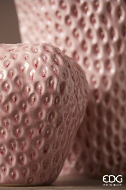 EDG Enzo De Gasperi Strawberry Chakra Vase H 21 Cm D 20 Cm Pale Pink