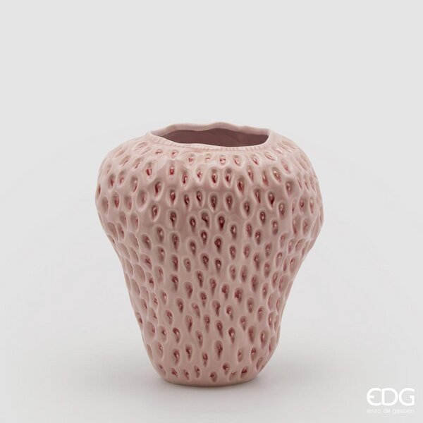 EDG Enzo De Gasperi Strawberry Chakra Vase H 26 Cm D 22 Cm Pale Pink