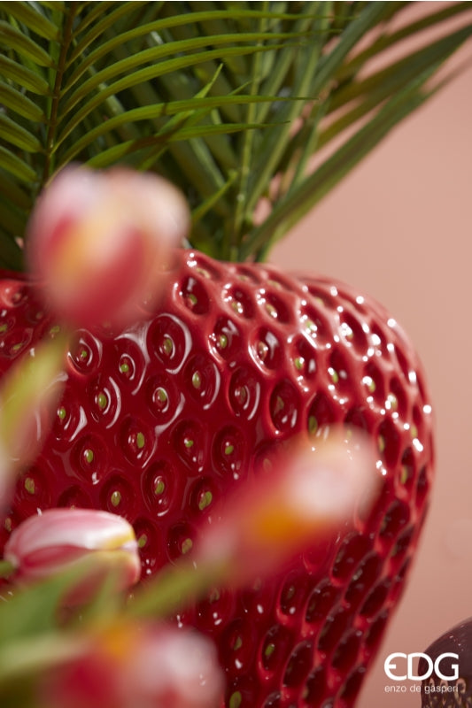 EDG Enzo De Gasperi Strawberry Chakra Vase H 37 Cm D 25 Cm Coral
