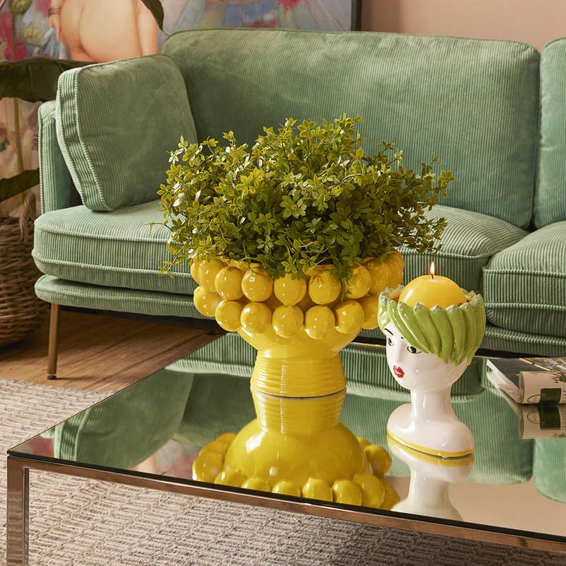 EDG Enzo De Gasperi Chakra Lemon Vase Cup H 19 Cm D 45 Cm