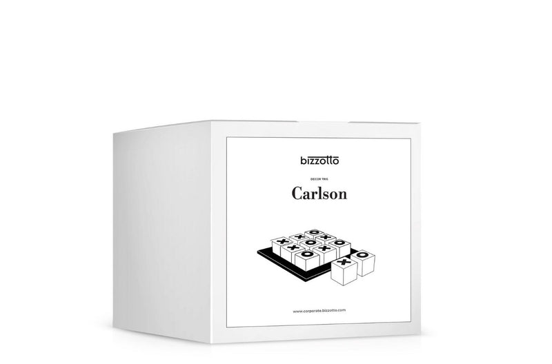 Bizzotto Christmas Decoration Tris Carlson Transparent and Black 23x23 cm – Decorative Ornament for the Home and Christmas Gift Idea