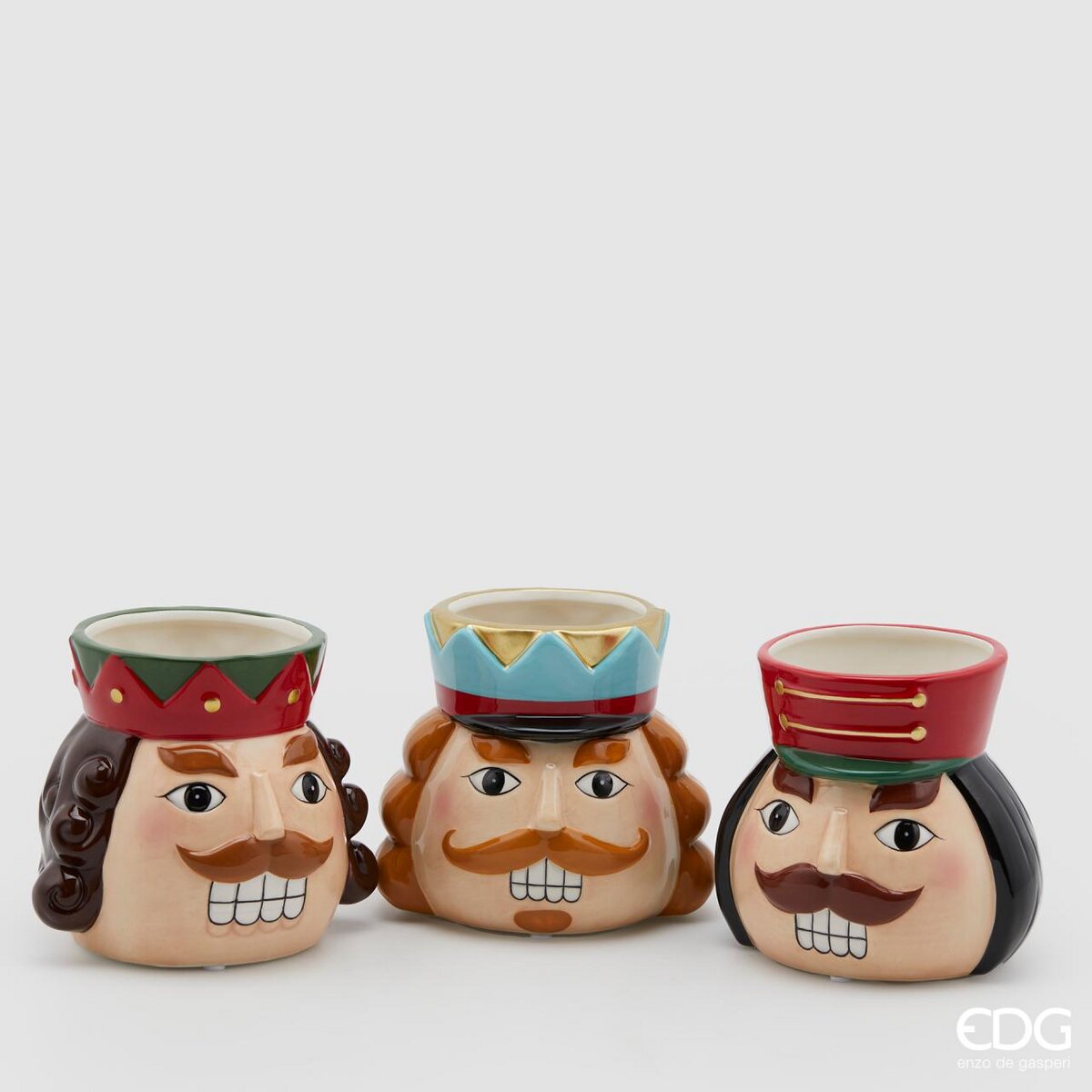 EDG Enzo De Gasperi Vase Soldier Head H 12 Cm D 13 Cm Multicolor 1 Pc