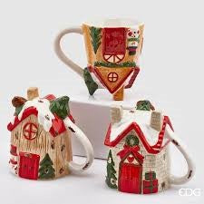 EDG Enzo De Gasperi Upside Down House Mug 3 Pieces H12 D10 Multicolor
