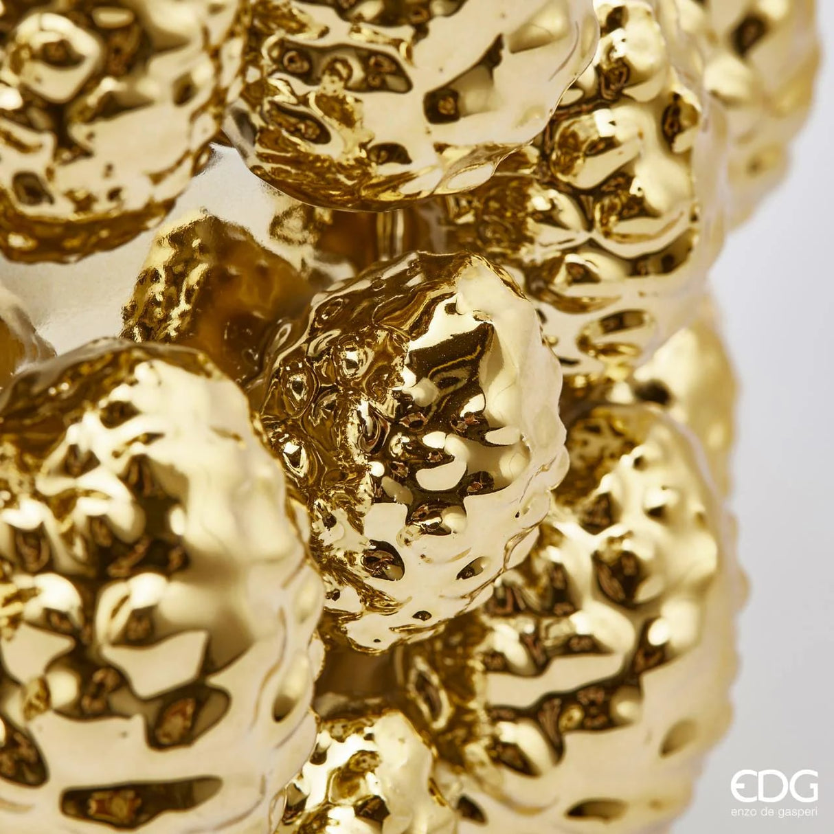 EDG Enzo De Gasperi Chakra Pine Cone Vase H 32 Cm D 26 Cm Gold