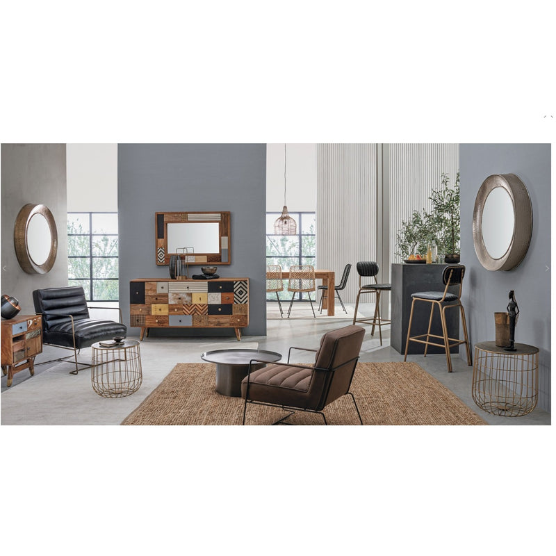 Bizzotto Adara Gold Round Mirror D 80 Cm
