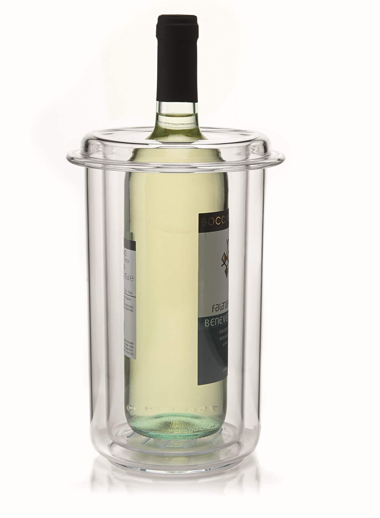 guzzini guzzini portabottiglia termico happy hour party d 15 cm h 23 cm trasparente ean 8008392112587