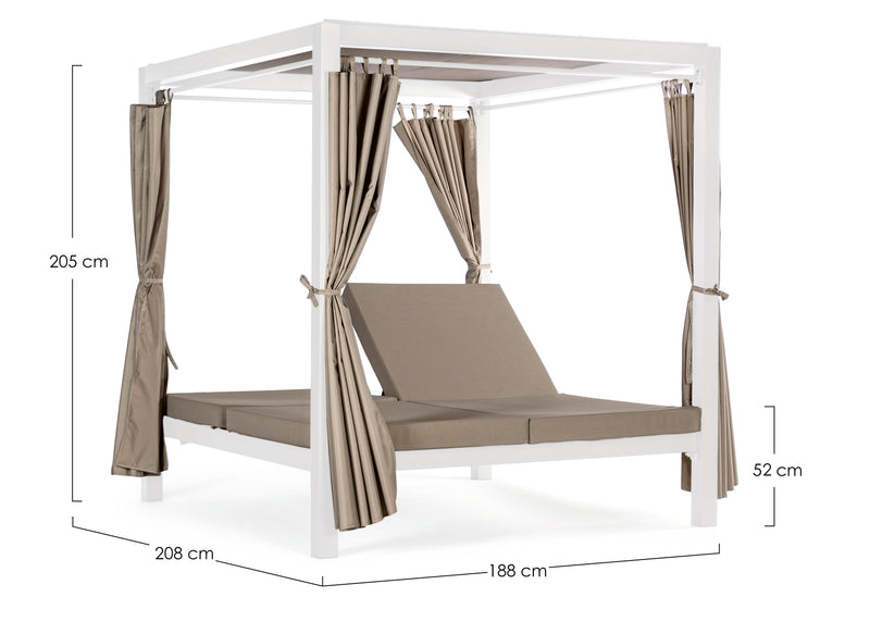 bizzotto bizzotto daybed dream lettino con tende bianco ean 8051836220249