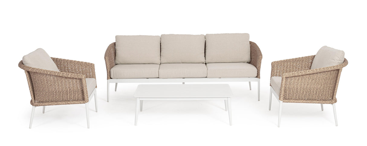 Bizzotto Oceana 4-Element Living Room Set Vapor White