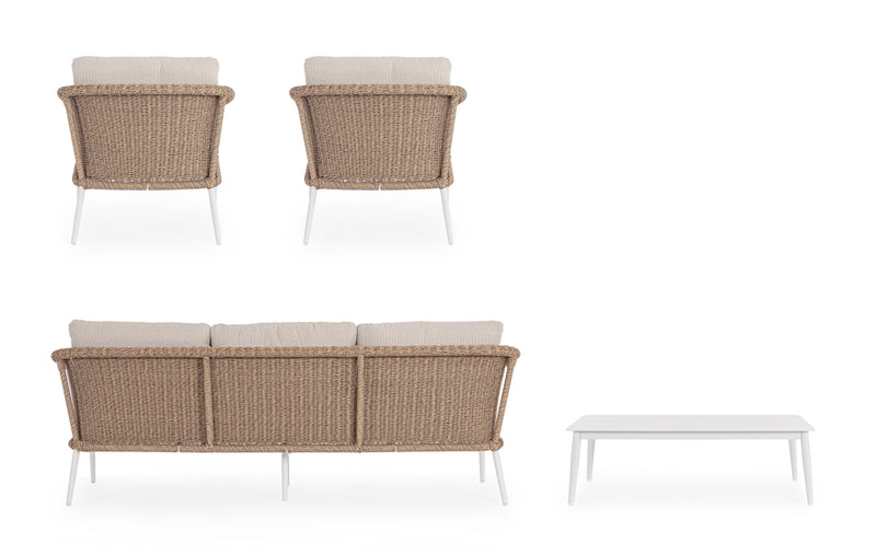 Bizzotto Oceana 4-Element Living Room Set Vapor White