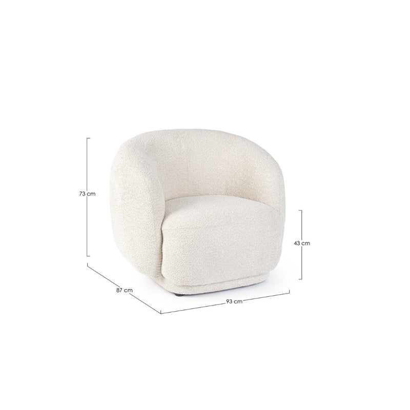 Bizzotto Armchair Tecla with Natural Armrests