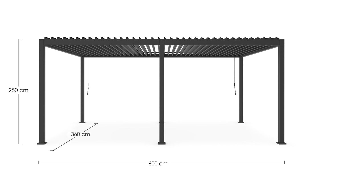 bizzotto bizzotto pergola ocean 36 x 6 mt antracite ean 8051836479999