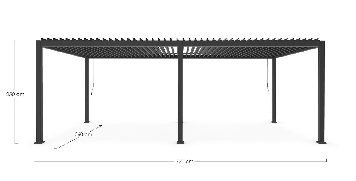 bizzotto bizzotto pergola ocean 36 x 72 mt antracite ean 8051836480001