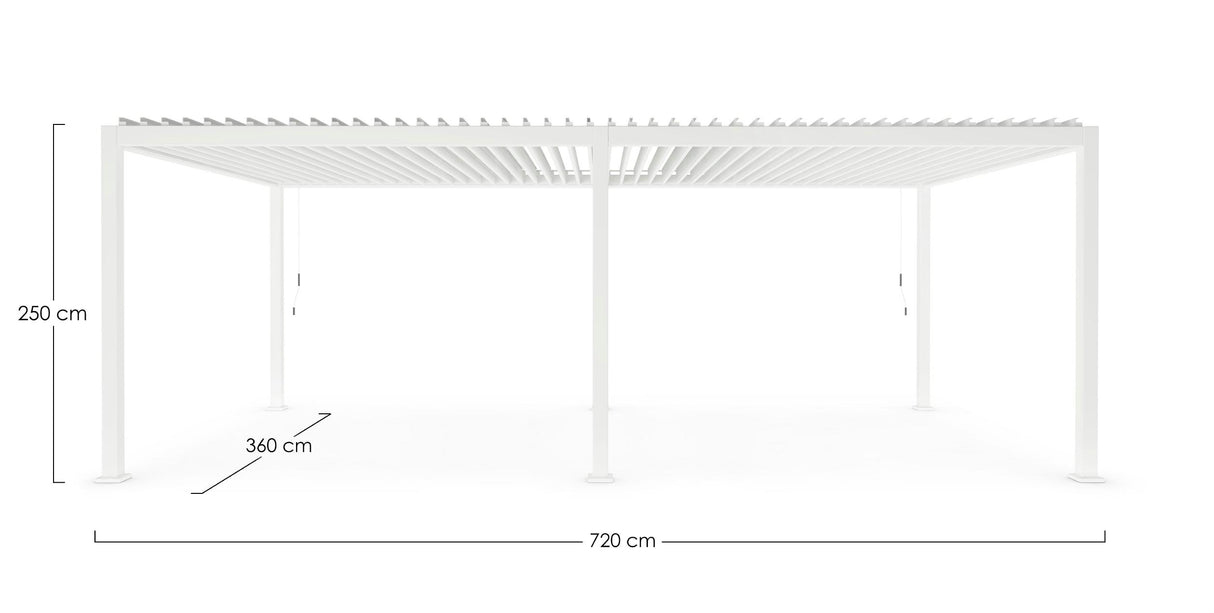 bizzotto bizzotto pergola ocean 36 x 72 mt bianco ean 8051836480025