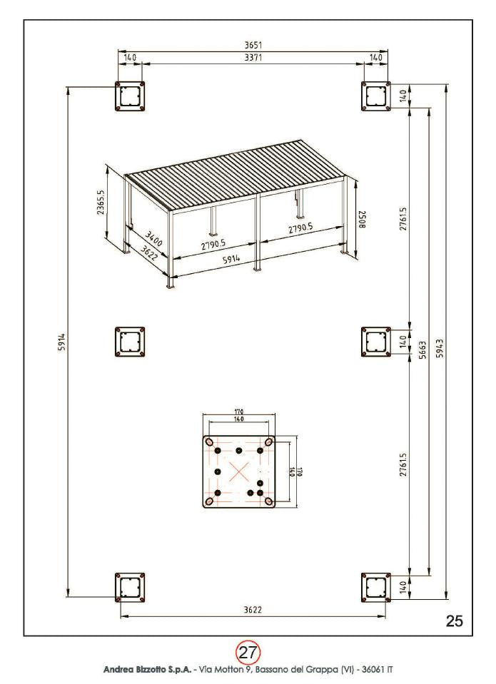 bizzotto bizzotto pergola ocean 36 x 6 mt seta ean 8051836687615