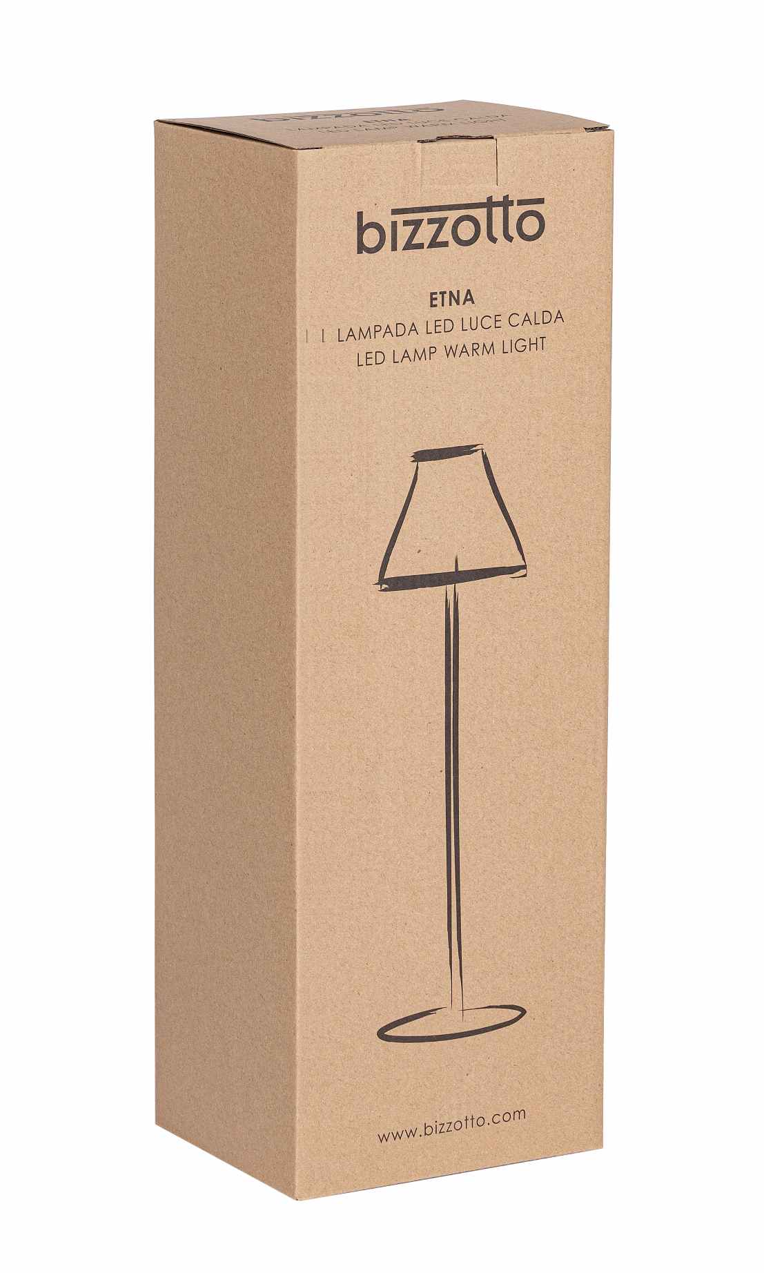 bizzotto bizzotto lampada tavolo etna h 38 cm led marrone ean 8051836453562