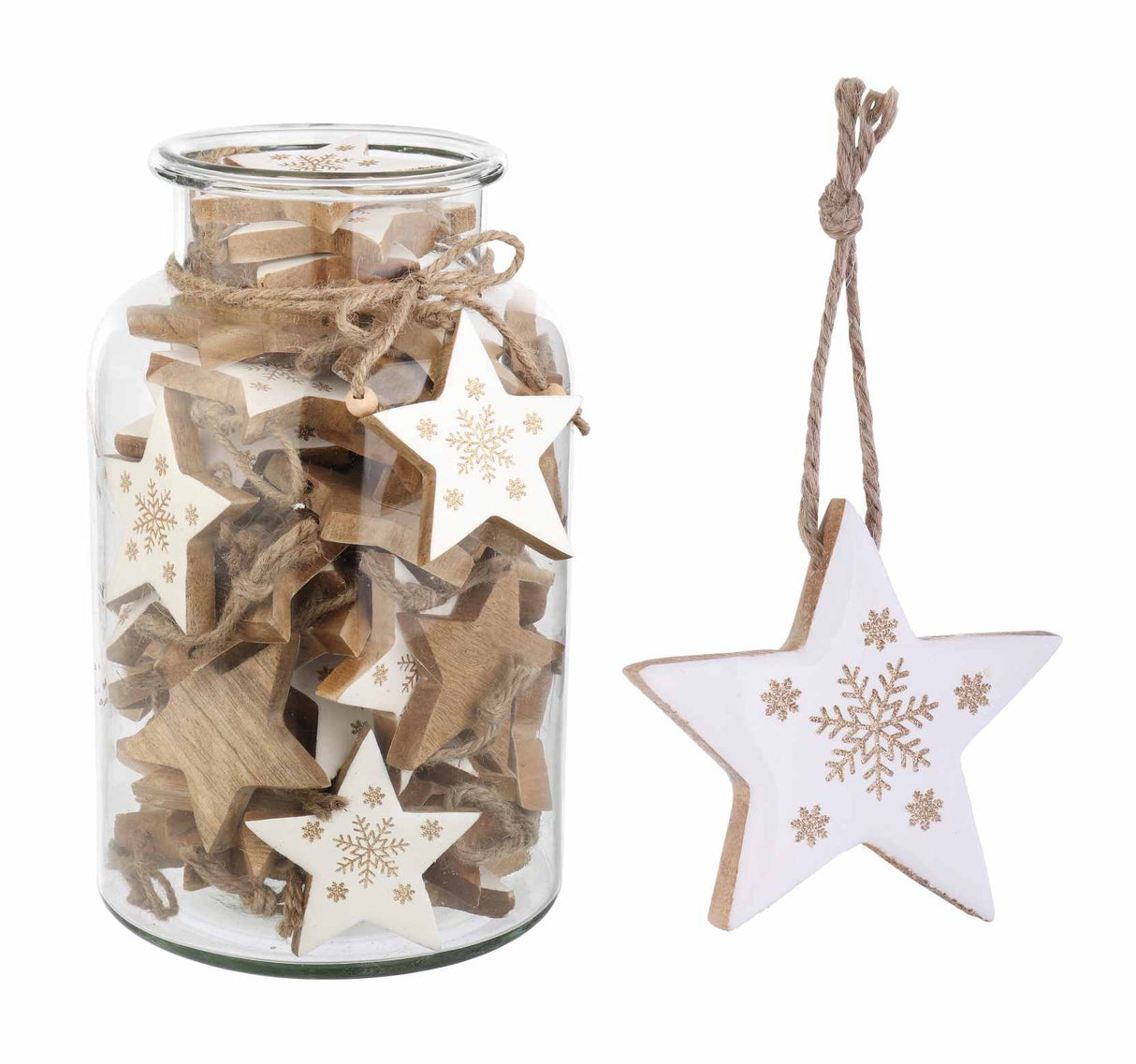 Bizzotto Christmas Pendant Clara Star D 8 Cm White Gold