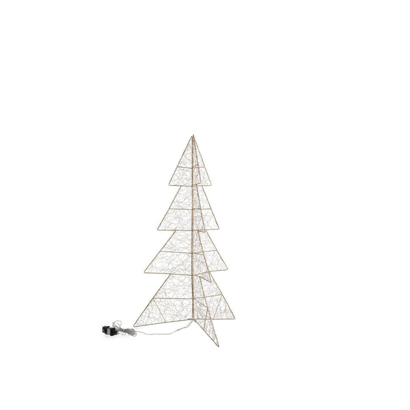 Bizzotto Pino Natalizio Hoover Gold with 600 Micro LEDs Classic H 100 cm Light Decoration