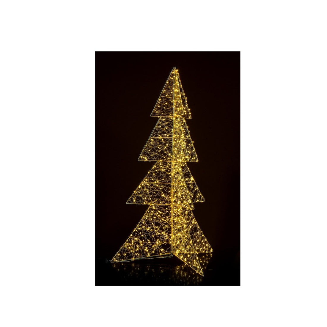 Bizzotto Christmas Tree Hoover Gold with 720 Micro LEDs Classic H 120 cm Light Decoration