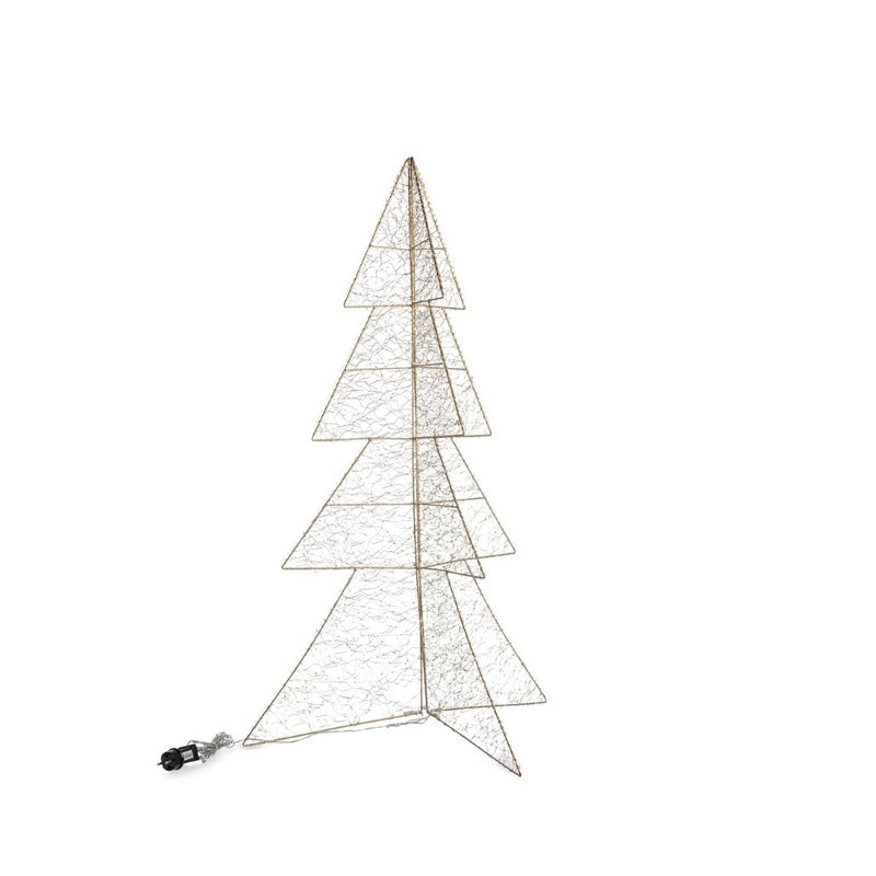 Bizzotto Christmas Tree Hoover Gold with 720 Micro LEDs Classic H 120 cm Light Decoration