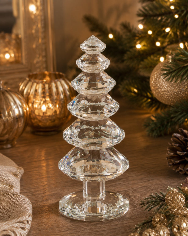 Bizzotto Pino Eldrid Transparent: Decorative Glass Tree