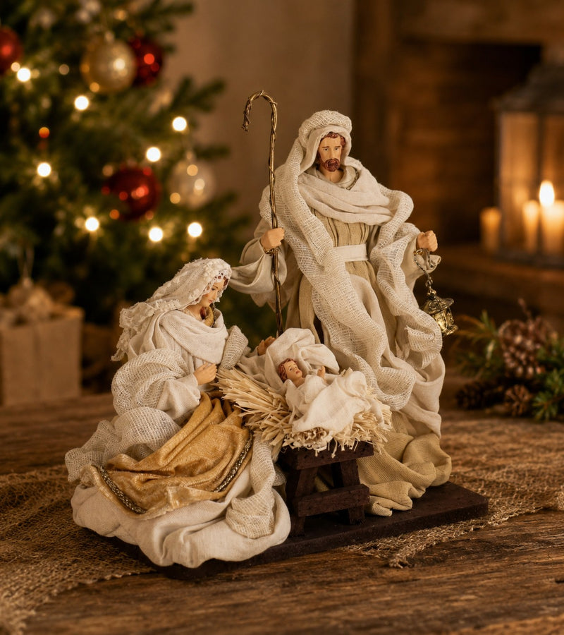 Bizzotto Holy Family Divine Stand H28 | Christmas Decoration