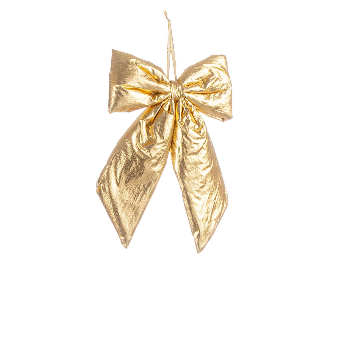 Bizzotto Hanging Linnet Gold Bow H 31 cm Christmas Tree Decoration