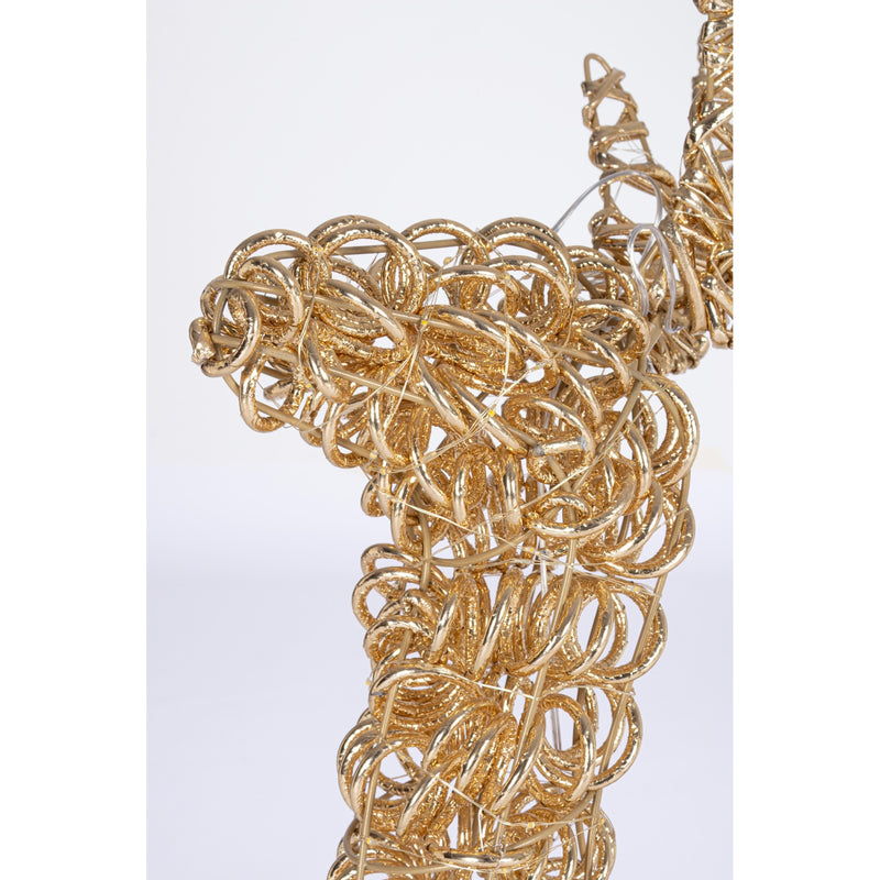 Bizzotto Zoe Christmas Reindeer ST Gold with 600 Micro Classic LEDs 53x23x80 cm Lighted Decoration