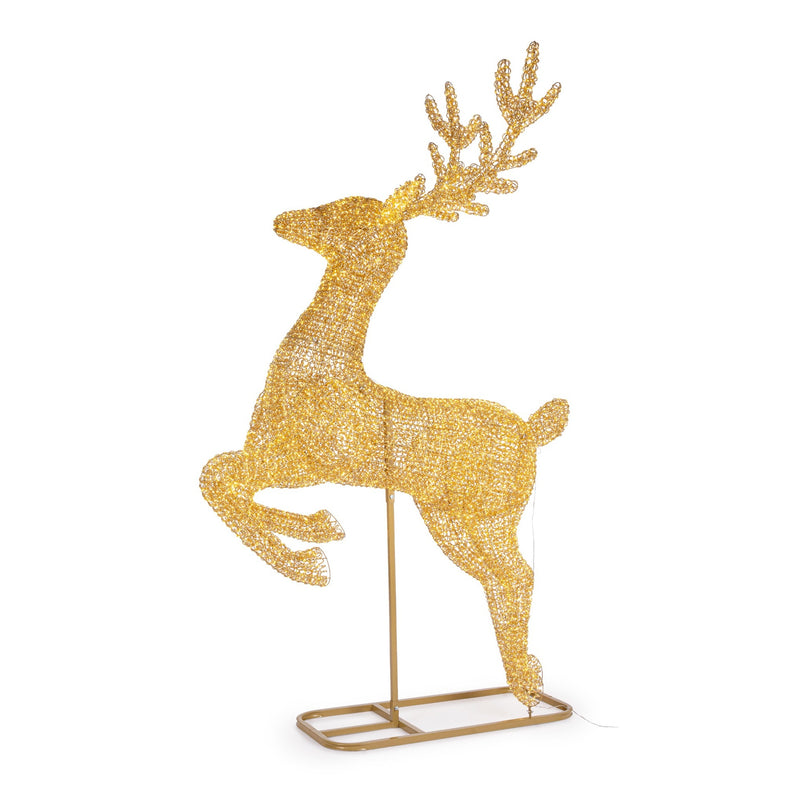 Bizzotto Gold Reindeer Zoe with 8300 Classic Micro LEDs 180x60x287 cm Lighted Decoration
