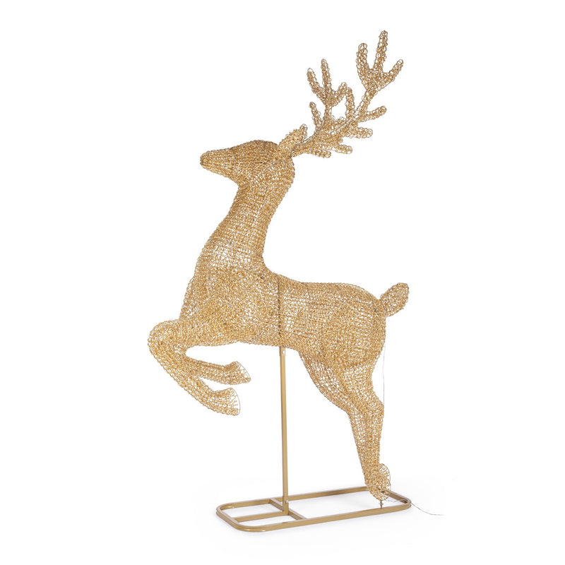 Bizzotto Gold Reindeer Zoe with 8300 Classic Micro LEDs 180x60x287 cm Lighted Decoration