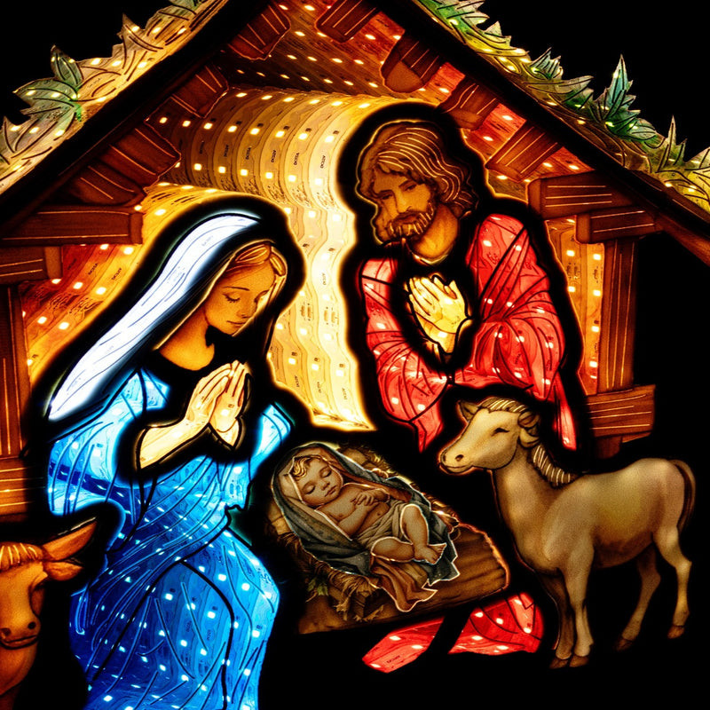 Bizzotto Luminous Nativity Scene H 39 cm with 315 LED IP20 Christmas Decoration