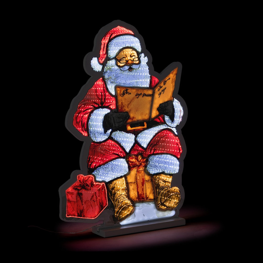 Bizzotto Light-Up Santa Claus H 60 cm with 440 LED IP20 Christmas Decoration