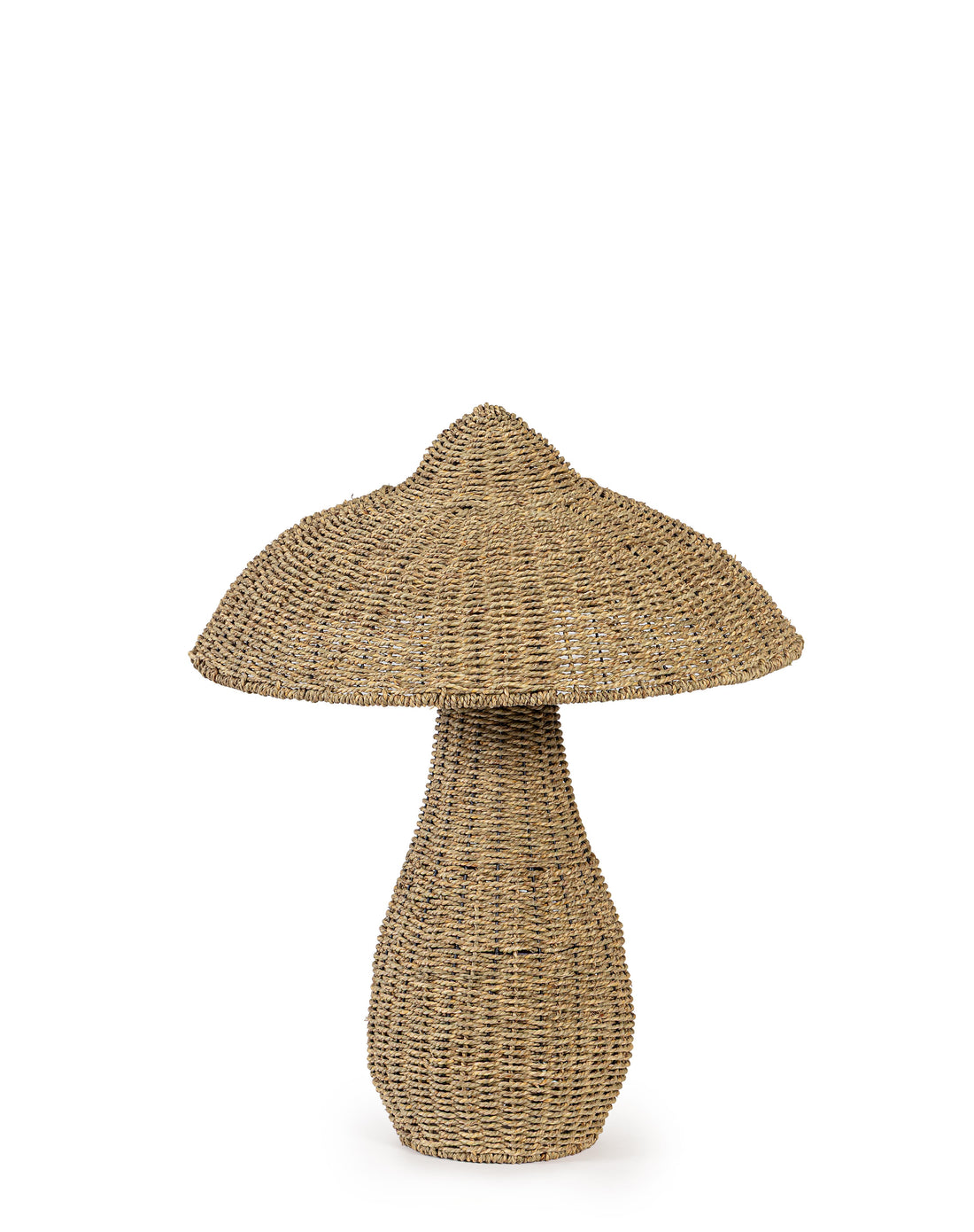 Bizzotto Everen Stand Christmas Mushroom in Seagrass Ø73xH90 cm – Natural Fibre Christmas Decoration for the Home