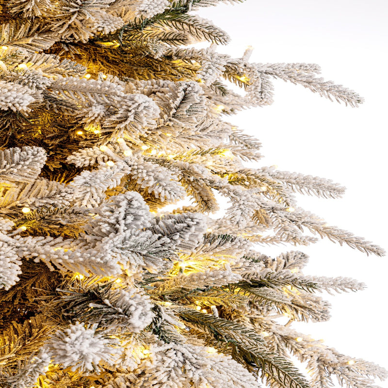Bizzotto Ritter Snow-Flocked Christmas Tree H 270 cm with 6011 Branches and 10000 LEDs