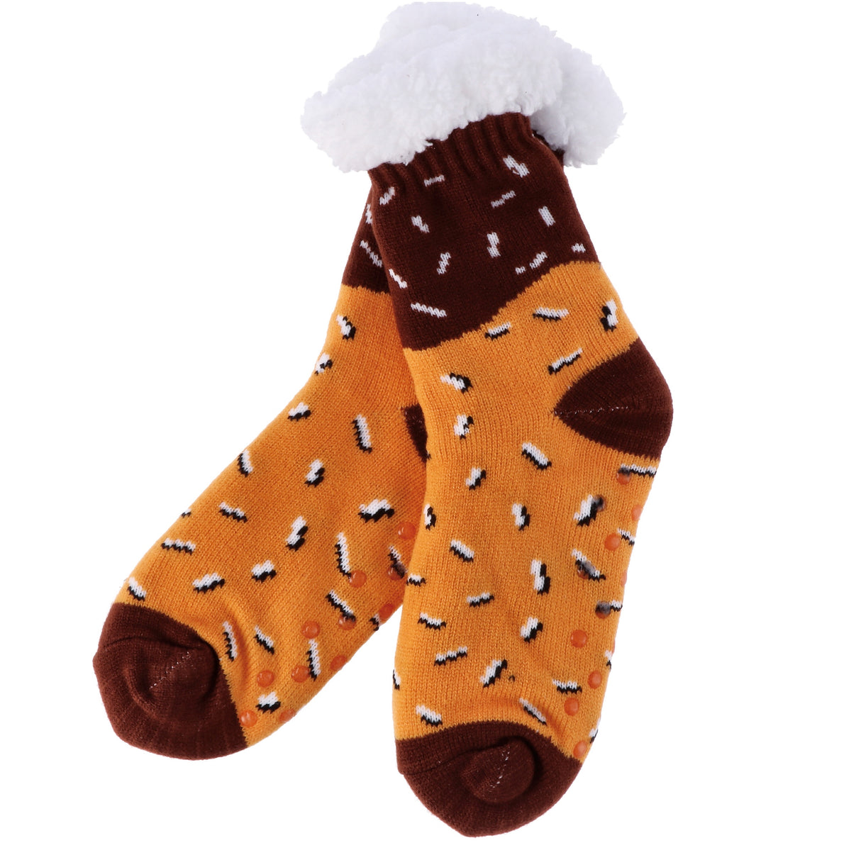 regalo italiano regalo italiano calze natale sherpa antiscivolo ass mis 35 40 marrone 1 pz ean 8057586000070