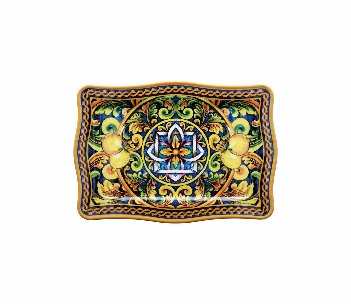 regalo italiano regalo italiano vassoio rettangolare melamina lemon 30 x 21 cm h 2 cm giallo ean 8057586002326