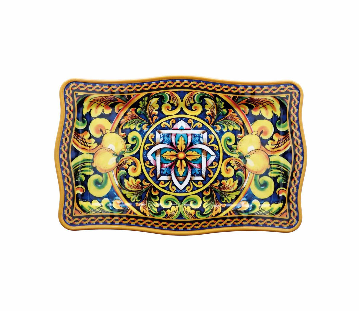 regalo italiano regalo italiano vassoio rettangolare melamina lemon 36 x 23 cm h 2 cm giallo ean 8057586002333