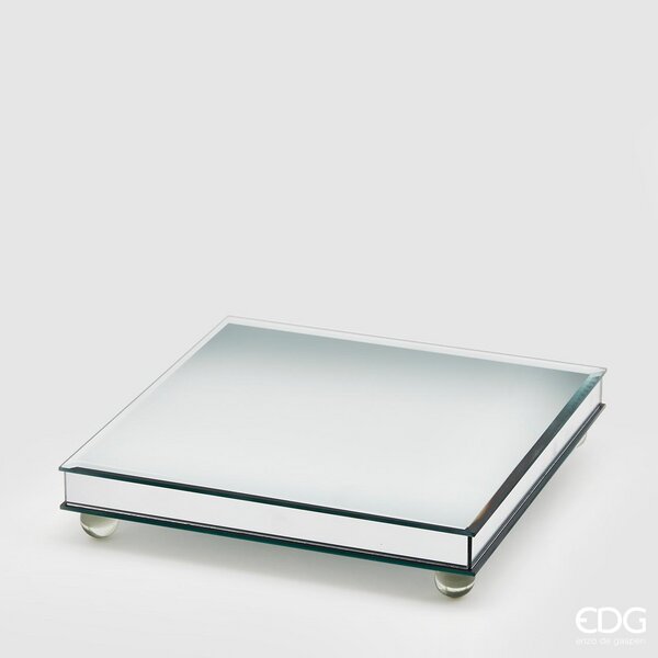 EDG Enzo De Gasperi Mirror Stand with Feet H 5 x 25 x 25 Silver