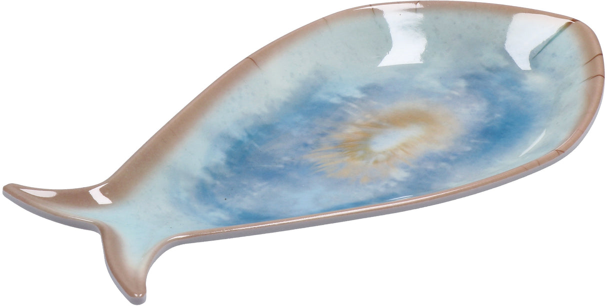 regalo italiano regalo italiano vassoio pesce melamina 11 x 22 cm ass grigio blu 1 pz ean 8057586035263