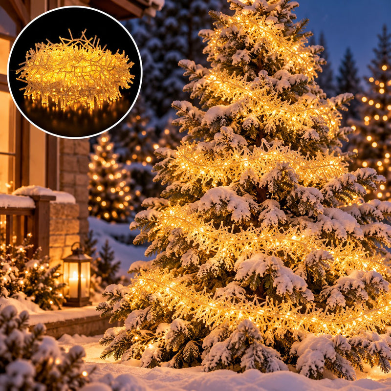 Ad Trend Catena Luminosa 1000 MiniLED Filo Bianco da Esterno con Timer e Controller – Luci di Natale