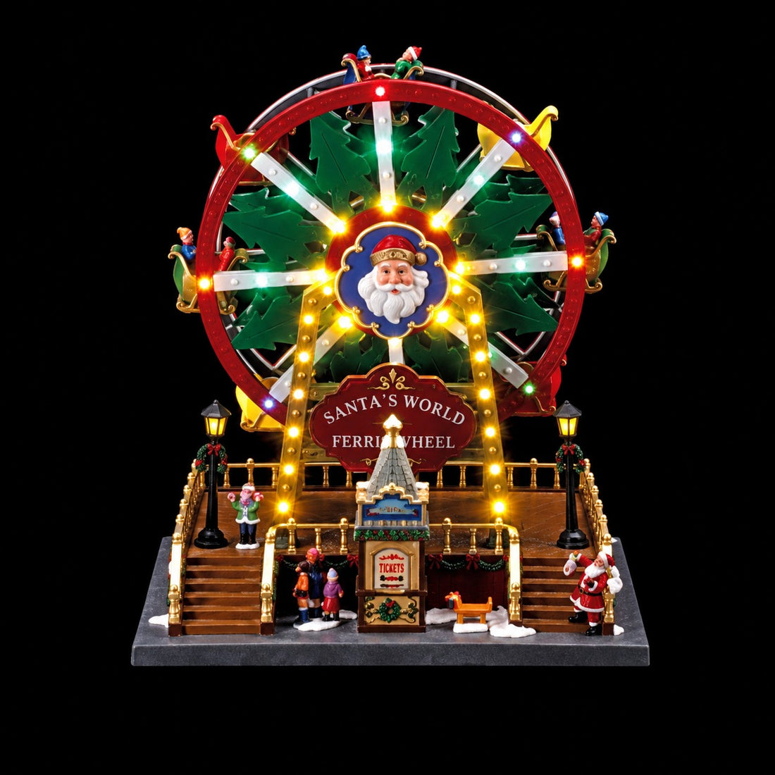 Ad Trend Winter Christmas Landscape in Plastic with 27 LED Lights 30x21xH34 cm – Luminous Christmas Decoration for Your Home