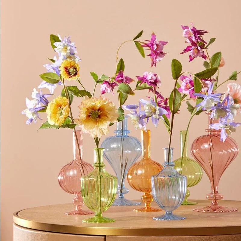 EDG Enzo De Gasperi Single Flower Vase Drop H30 D15 C2 Natural Transparent