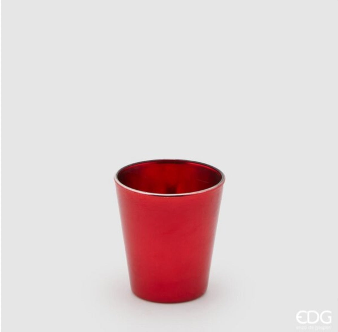 edg enzo de gasperi vaso mirror svasato h 9 cm d 8 cm red ean 8059824130440