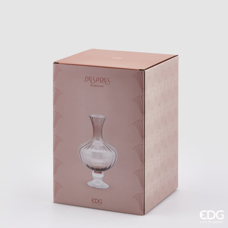 EDG Enzo De Gasperi Amphora Vase Stripes H 30 Cm D 20 Cm Gift Box Antique Pink